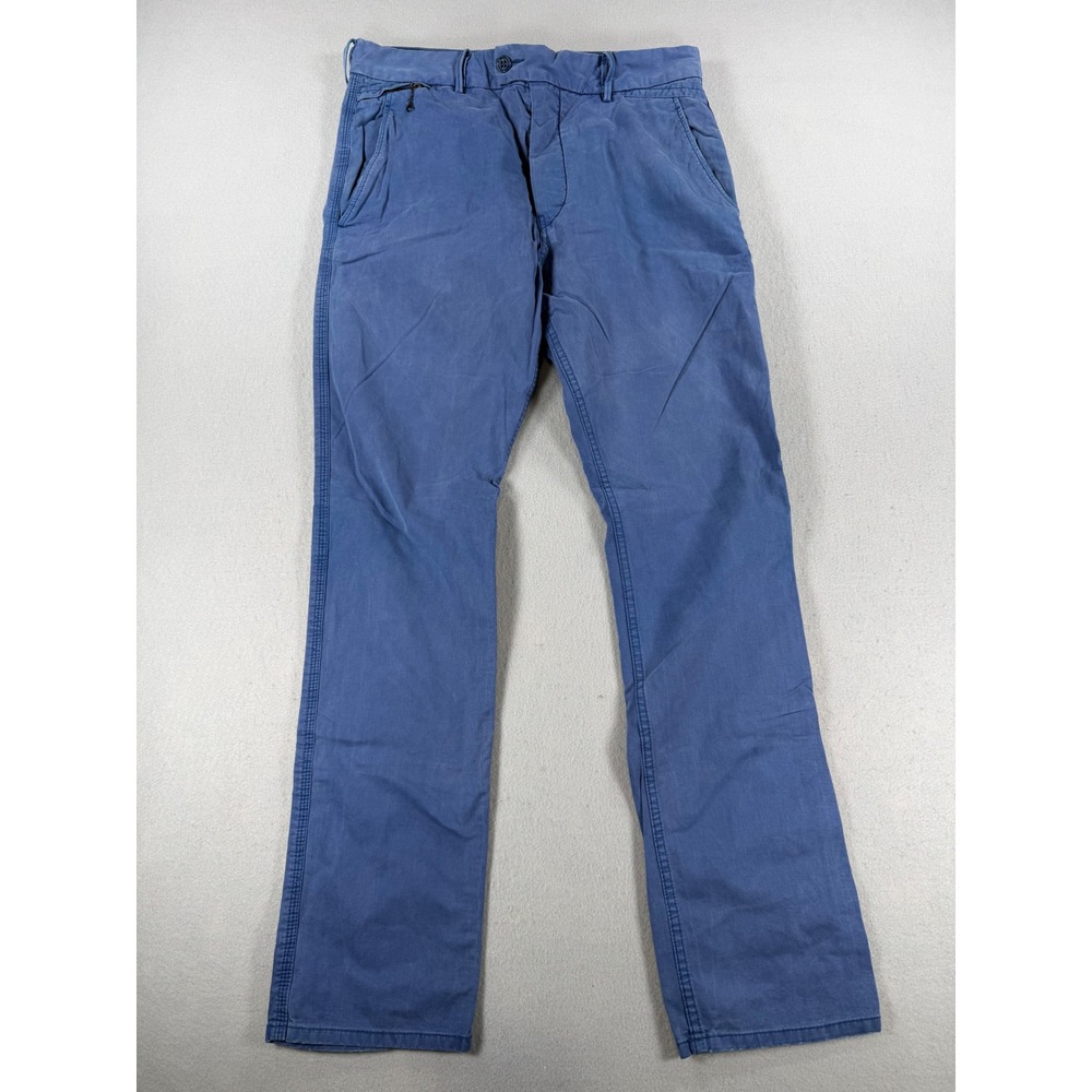 Vintage Diesel Co Mens Blue Chino Pants Straight Leg Cotton Trousers Size 30